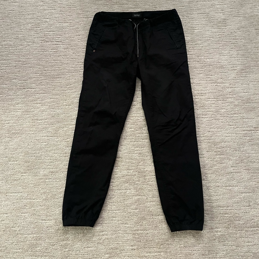 SCOTCH AND SODA Black Twill Joggers Small